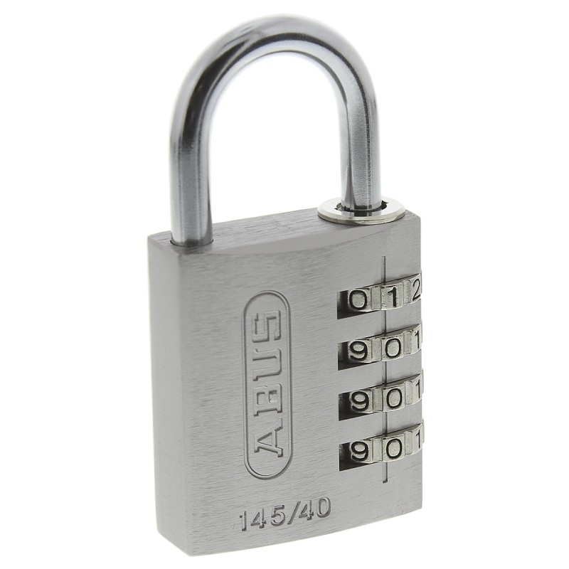 1 pcs - ABUS 145/40 Combination Weatherproof Aluminium, Steel Safety Padlock, 6mm Shackle, 40mm Body