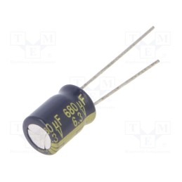 2 pcs x PANASONIC - EEUFK0J681 - Capacitor: electrolytic, low ESR, THT, 680uF, 6.3VDC, Ø8x11.5mm