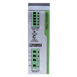1 pcs - Phoenix Contact TRIO-PS/3AC/24DC/5 Switch Mode DIN Rail Power Supply, 400V ac ac Input, 24V dc dc Output, 5A Output,
