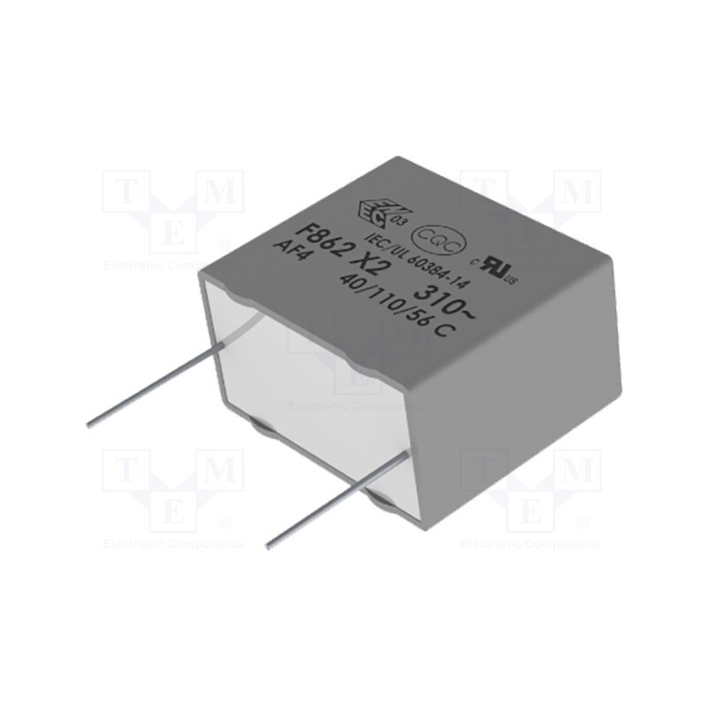 2 pcs x KEMET - F862BS394K310ZV054 - Capacitor: polypropylene, 390nF, 18x16x10mm, ±10%, 15mm, -40÷110°C