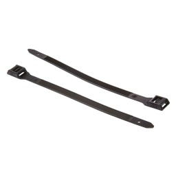 1 Box of 100 - HellermannTyton Cable Tie, External Notched, 180mm x 9 mm, Black PA 6.6 Heatstabilised, Pk-100