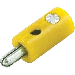 1 Bag of 5 - RS PRO Yellow Male Banana Plug, 32A, 30V, Nickel Plating