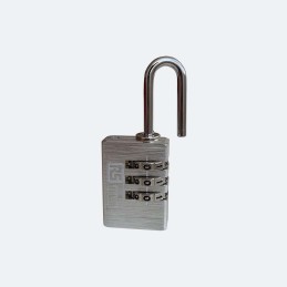 1 pcs - RS PRO Combination Aluminium Combination Padlock, 3mm Shackle, 23mm Body
