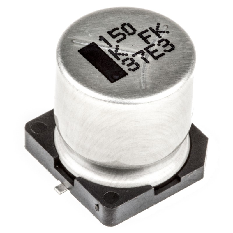 25 pcs - Panasonic 150μF Aluminium Electrolytic Capacitor 80V dc, Surface Mount - EEVFK1K151Q
