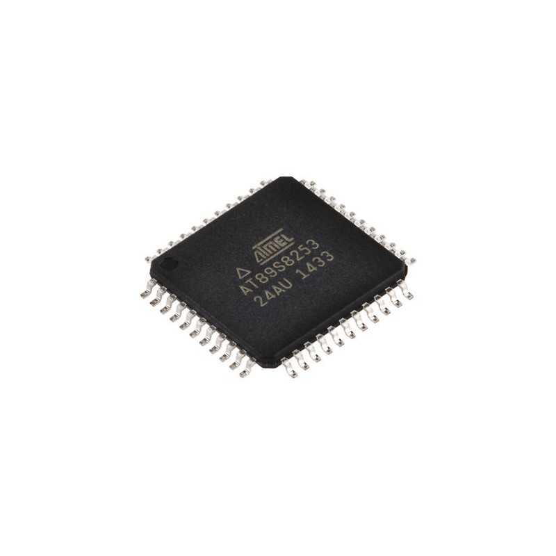 5 pcs - Microchip AT89S8253-24AU, 8bit 8051 Microcontroller, AT89, 24MHz, 12 kB Flash, 44-Pin TQFP