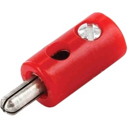 1 Bag of 5 - RS PRO Red Male Banana Plug, 32A, 30V, Nickel Plating