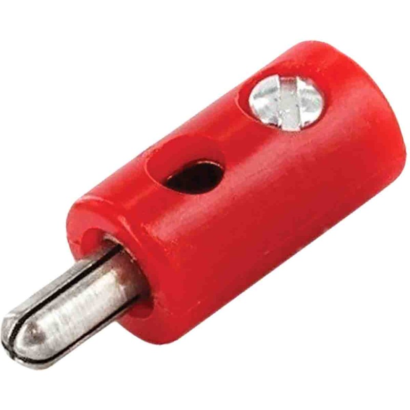 1 Bag of 5 - RS PRO Red Male Banana Plug, 32A, 30V, Nickel Plating
