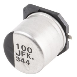 25 pcs - Panasonic 100μF Aluminium Electrolytic Capacitor 63V dc, Surface Mount - EEEFK1J101P