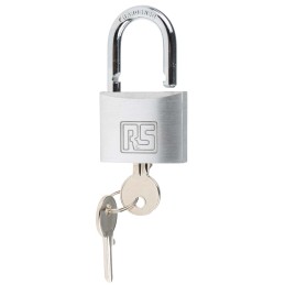 1 pcs - RS PRO Key Weatherproof Aluminium Safety Padlock, 6mm Shackle, 40mm Body
