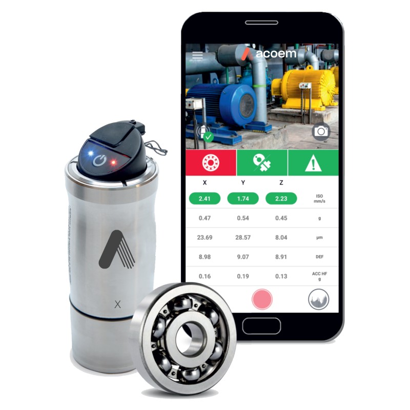 1 Box of 1 - ACOEM Bearing Defender Vibration Meter - 20 kHz, Acceleration, Displacement, Velocity, 3 Axis