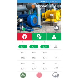 1 Box of 1 - ACOEM Bearing Defender Vibration Meter - 20 kHz, Acceleration, Displacement, Velocity, 3 Axis