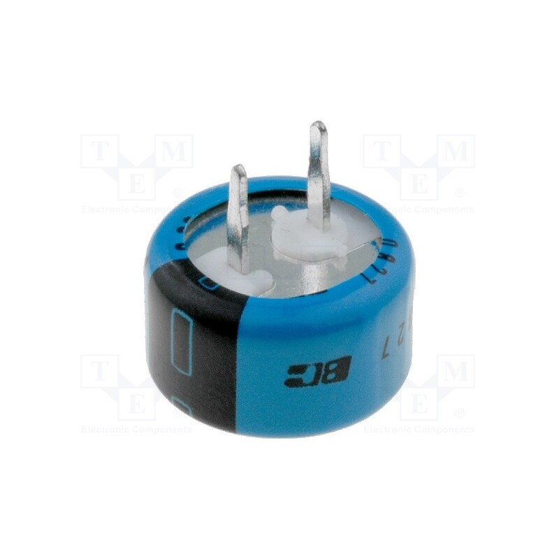 1 pcs x VISHAY - MAL219612334E3 - Supercapacitor, THT, 0.33F, 5.5VDC, Body dim: Ø13x7mm, Pitch: 5mm