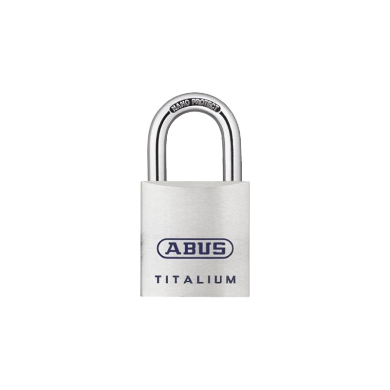 1 pcs - ABUS Key Weatherproof Titanium Weatherproof Padlock, 7mm Shackle, 40mm Body