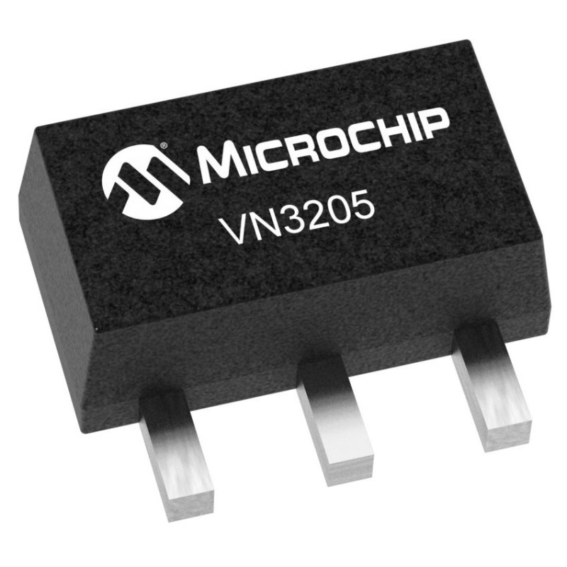 5 pcs - N-Channel MOSFET, 50 V SOT-89 Microchip VN3205N8-G