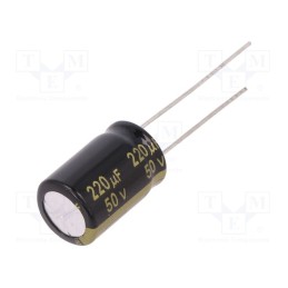 2 pcs x PANASONIC - EEUFM1H221 - Capacitor: electrolytic, low ESR, THT, 220uF, 50VDC, Ø10x16mm, ±20%