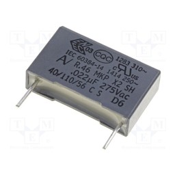 5 pcs x KEMET - R46KI22205001K - Capacitor: polypropylene, 22nF, 18x5x11mm, THT, ±10%, 15mm, 560VDC