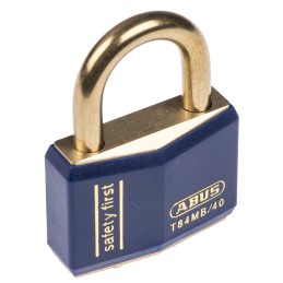 1 pcs - ABUS Key Weatherproof Brass Safety Padlock, 6mm Shackle, 40mm Body