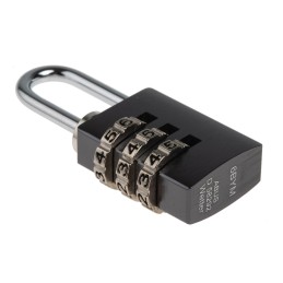 1 pcs - ABUS 145/20 Combination Weatherproof Aluminium, Steel Safety Padlock, 3mm Shackle, 20mm Body