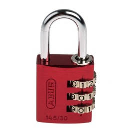 1 pcs - ABUS 145/30 Combination Weatherproof Aluminium, Steel Safety Padlock, 5mm Shackle, 30mm Body