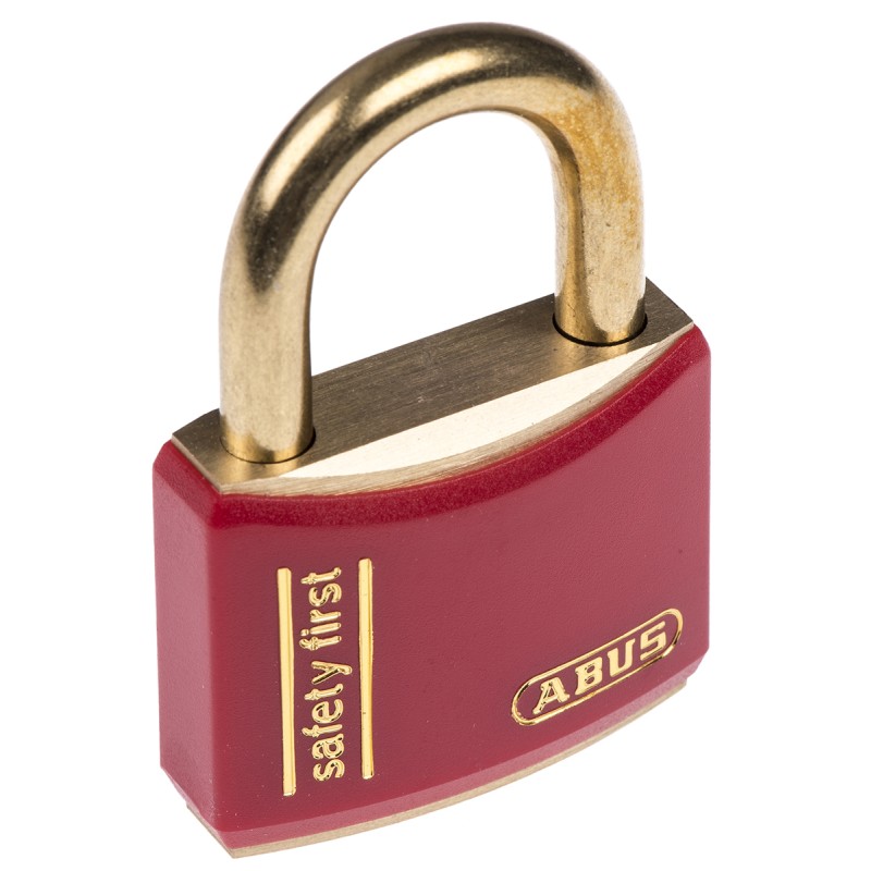 1 pcs - ABUS Key Weatherproof Brass Safety Padlock, 6mm Shackle, 40mm Body
