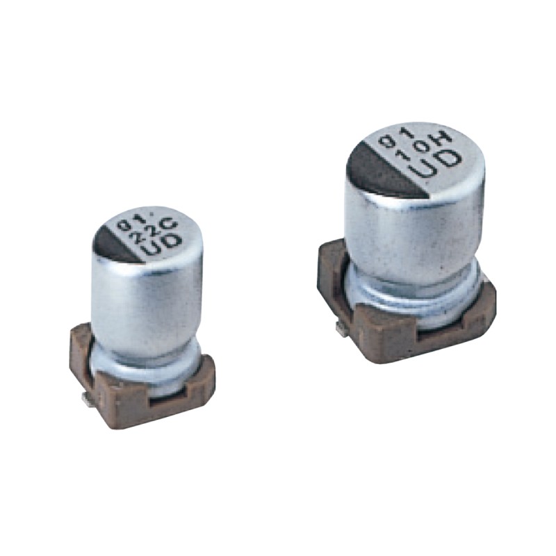 50 pcs - Nichicon 10μF Aluminium Electrolytic Capacitor 50V dc, Surface Mount - UUD1H100MCL1GS