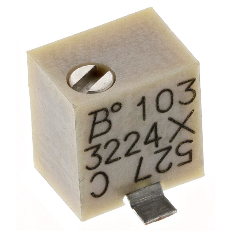 1 pcs - 10kΩ, SMD Trimmer Potentiometer 0.25W Top Adjust Bourns, 3224