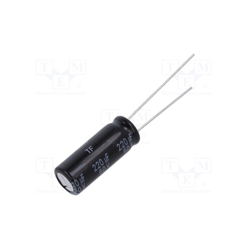 2 pcs x PANASONIC - EEUFS1H221L - Capacitor: electrolytic, low ESR, THT, 220uF, 50VDC, Ø8x20mm, ±20%