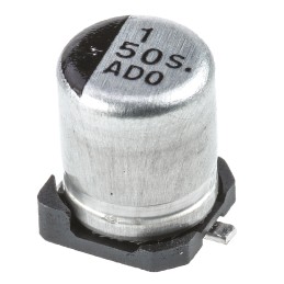 50 pcs - Panasonic 1μF Aluminium Electrolytic Capacitor 50V dc, Surface Mount - EEE1HA010SR