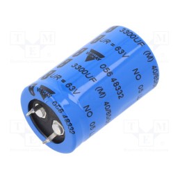 1 pcs x VISHAY - MAL205648332E3 - Capacitor: electrolytic, SNAP-IN, 3.3mF, 63VDC, Ø25x40mm, ±20%