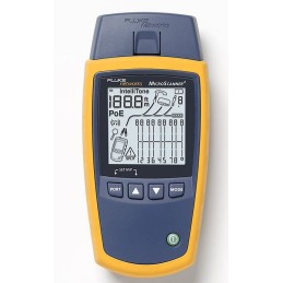 1 Kit - Fluke Networks Cable Tester Coaxial, RJ11, RJ45, MICROSCANNER 2 KIT