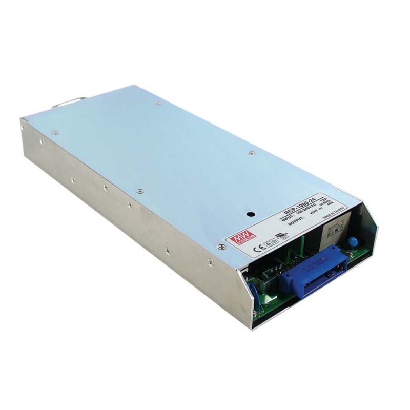 1 pcs - MEAN WELL Switching Power Supply, RCP-1000-48, 48V dc, 21A, 1kW, 1 Output, 127 - 370 V dc, 90 - 264 V ac