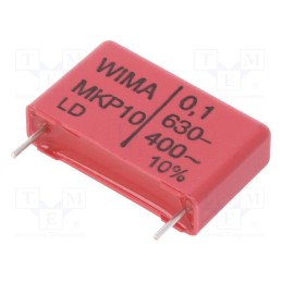 1 pcs x WIMA - MKP1J031005D00KSSD - Capacitor: polypropylene, 100nF, 26.5x6x15mm, THT, ±10%, 22.5mm