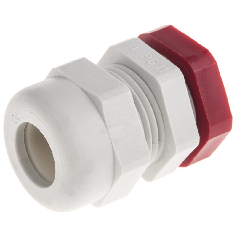 1 Box of 5 - SIB WADI-TEC Series Grey PA 6 Cable Gland, PG11 Thread, 5.5mm Min, 10.5mm Max, IP68