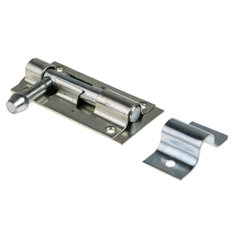 10 pcs - RS PRO Steel Padlockable Zinc Door Bolt, 85mm