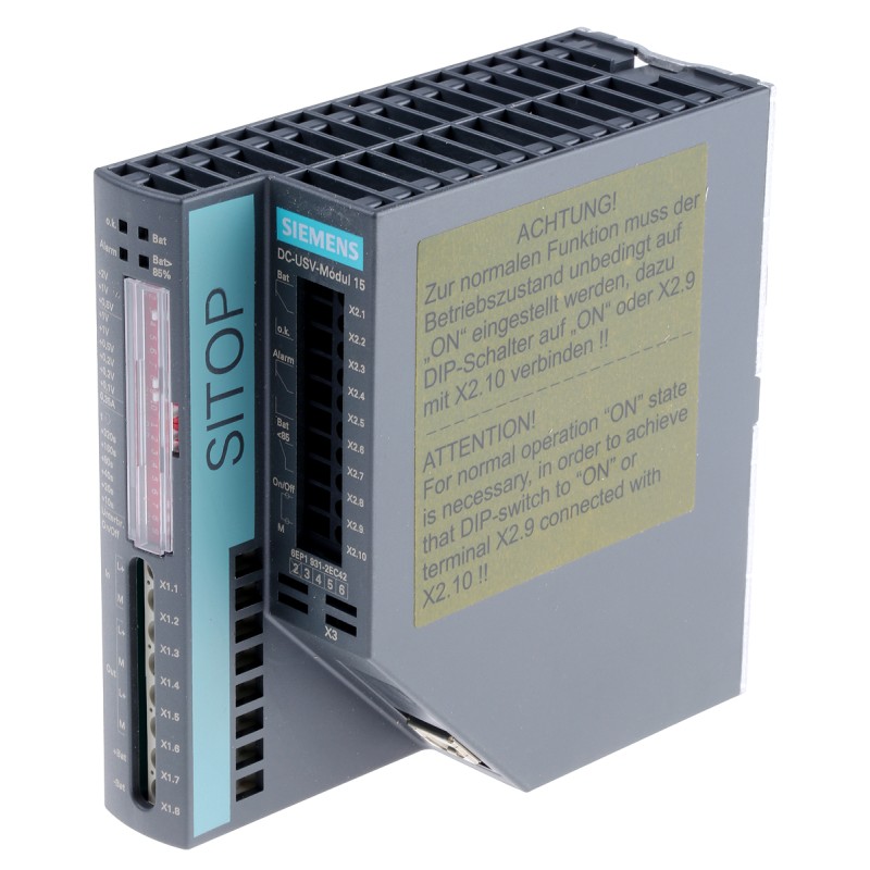 1 pcs - Siemens 22 - 29V dc Input DIN Rail Uninterruptible Power Supply (360W), SITOP DC