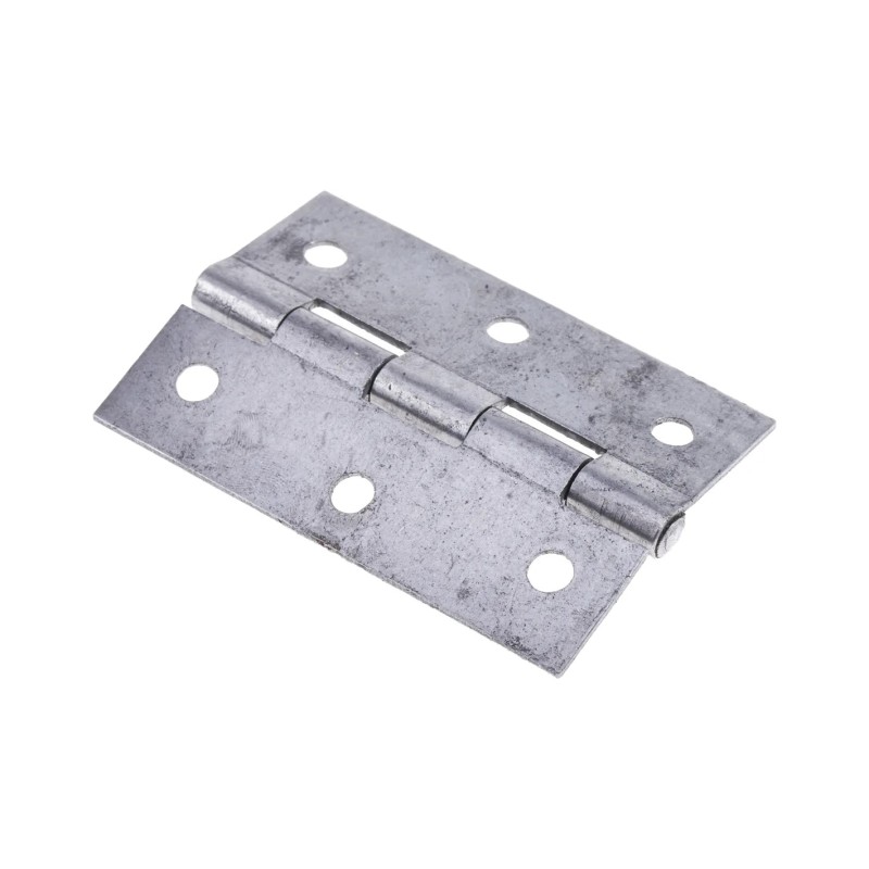 10 pcs - RS PRO Steel Butt Hinge with a Fixed Pin, Screw Fixing, 75mm x 49mm x 1.4mm