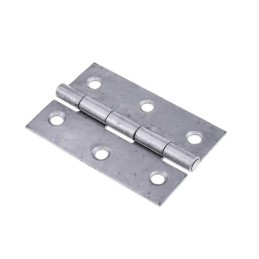 10 pcs - RS PRO Steel Butt Hinge with a Fixed Pin, Screw Fixing, 75mm x 49mm x 1.4mm