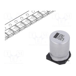 1 pcs x VISHAY - MAL215097602E3 - Capacitor: electrolytic, SMD, 470uF, 25VDC, 10x10x14mm, ±20%, 3000h
