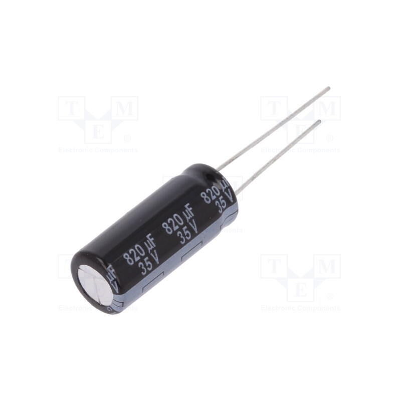 2 pcs x PANASONIC - EEUFR1V821L - Capacitor: electrolytic, low ESR, THT, 820uF, 35VDC, Ø10x25mm, ±20%