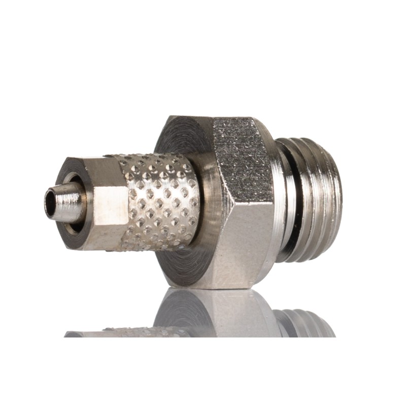 1 Pack of 5 - RS PRO Straight Threaded Adaptor, G 1/8 Male to Push In 4 mm, Threaded-to-Tube Connection Style