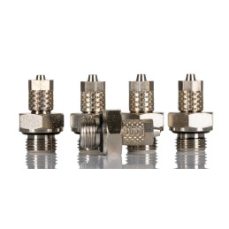 1 Pack of 5 - RS PRO Straight Threaded Adaptor, G 1/8 Male to Push In 4 mm, Threaded-to-Tube Connection Style
