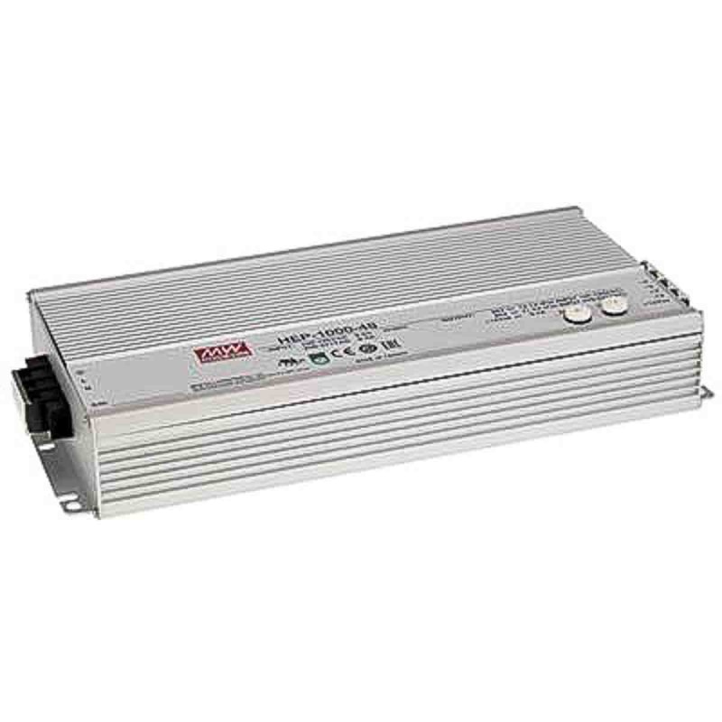 1 pcs - MEAN WELL Switching Power Supply, HEP-1000-100, 100V dc, 10A, 1kW, 1 Output, 90 - 305 V ac, 250 -431V dc