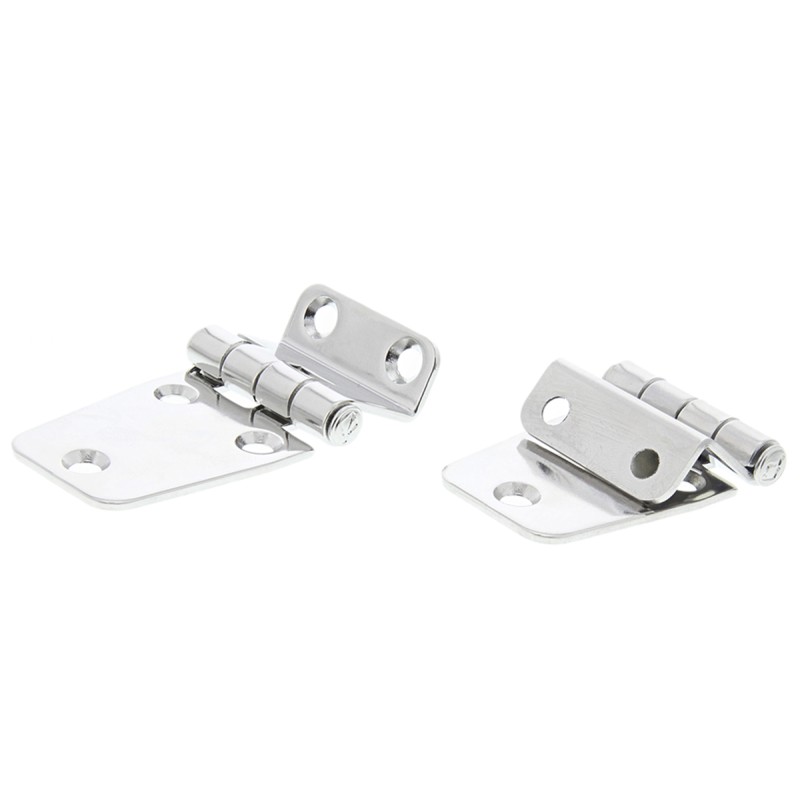 2 pcs - ROCA Stainless Steel Hatch Hinge, Screw Fixing, 37mm x 67.5mm x 2mm