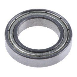 1 pcs - RS PRO 6802-2Z Single Row Deep Groove Ball Bearing- Both Sides Shielded 15mm I.D, 24mm O.D