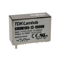 1 pcs - TDK-Lambda CHVM DC-DC Converter, 0 - 2000V dc/ 0.7mA Output, 11.0 - 13.0 V dc Input, 1.4W, Through Hole,