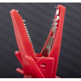 1 Pair - RS PRO Crocodile Clip 4 mm Connection, Nickel-Plated Steel Contact, 20A, Black, Red