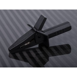 1 Pair - RS PRO Crocodile Clip 4 mm Connection, Nickel-Plated Steel Contact, 20A, Black, Red