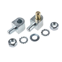 2 pcs - Pinet Steel Block Hinge, Bolt-on Fixing, 33mm x 16mm