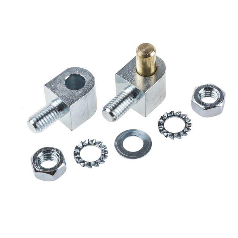 2 pcs - Pinet Steel Block Hinge, Bolt-on Fixing, 33mm x 16mm