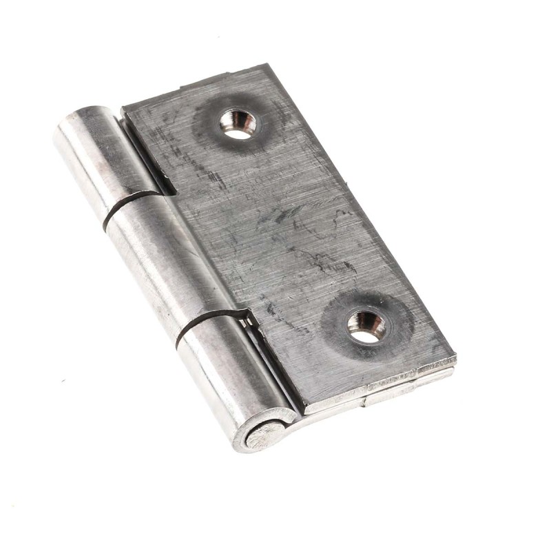 2 pcs - RS PRO Stainless Steel Butt Hinge, Screw Fixing, 50mm x 50mm x 2mm